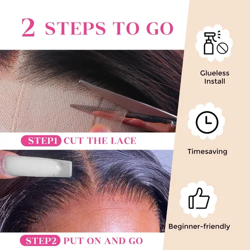 Vista 7 de Lashey Pelucas de cabello humano lacio Yaki de 5 x 5, cierre de encaje HD transparente, densidad del 180 %, prearrancado con nudos blanqueados