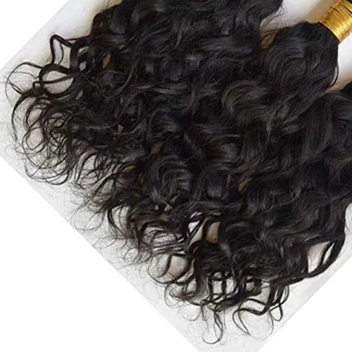 Vista 7 de Extensiones de cabello humano virgen malasio con micro bucle de onda suelta corta, micro enlace, extensiones de cabello humano natural real