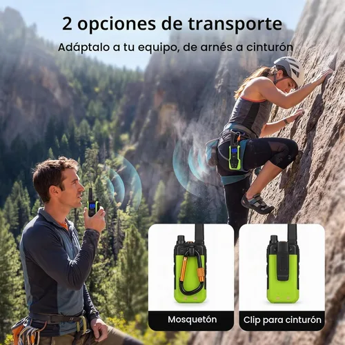 Vista 4 de Radioddity Walkie Talkies impermeables HD-2 IP67 resistente, paquete de 2+4