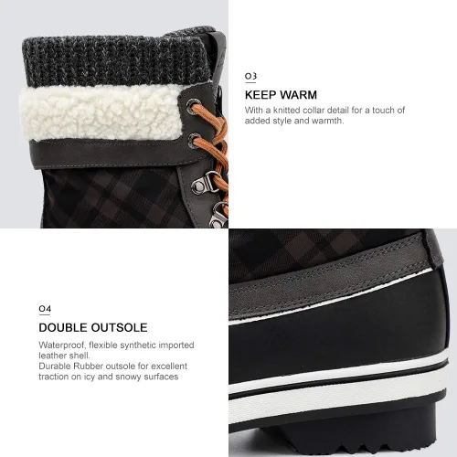 Vista 5 de Aleader - Botas de nieve impermeables para mujer