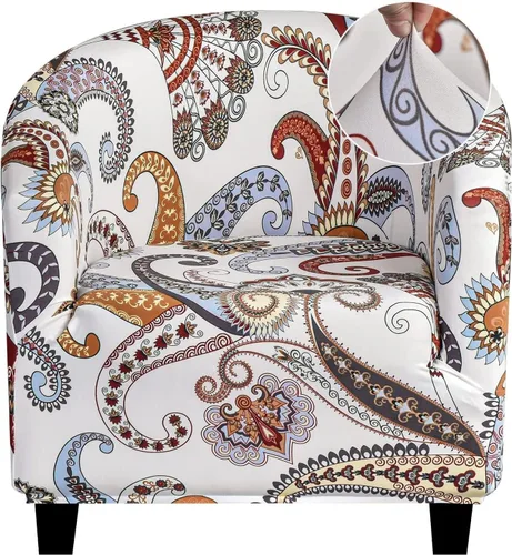 Vista 15 de Funda elástica para silla de club, funda para silla de bañera, funda para sillón, funda de sofá, protector de muebles para sala de estar (color #10)