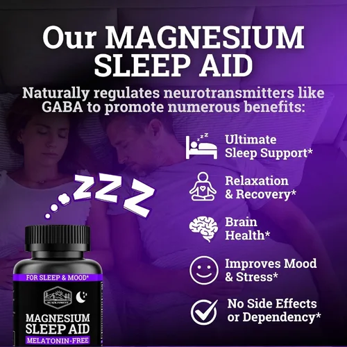 Vista 2 de Black Forest Ashwagandha Magnesium Sleep Aid (6 en 1) - Magteína L-treonato de magnesio, L-teanina, suplemento de apigenina para dormir 3 mejorado