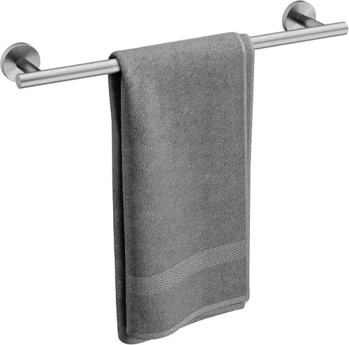 Vista 18 de Toallero negro mate de 18 pulgadas, toallero de baño grueso, toallero montado en la pared, barra de toalla de acero inoxidable SUS304, decoración