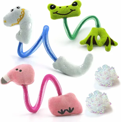 Vista 9 de Juego de Juguetes Interactivos para Gatos, Palitos Masticables de Silvervine y Juguete de Resorte para Gatos, Juguetes de Hierba Gatera