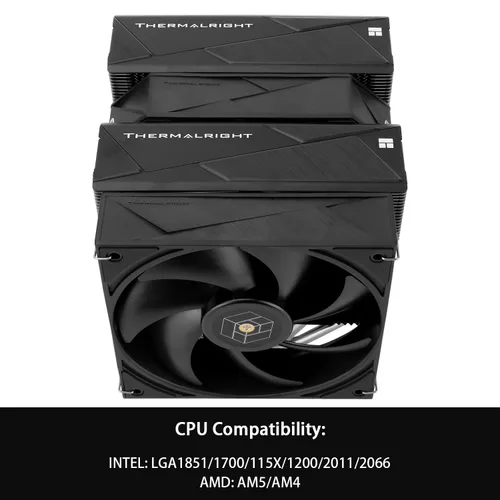 Vista 3 de Thermalright Royal Pretor 130 - Enfriador de CPU, 6 tubos de calor, disipador de calor de CPU, ventilador TL-H12-X28 y TL-HD13-X28, compatible