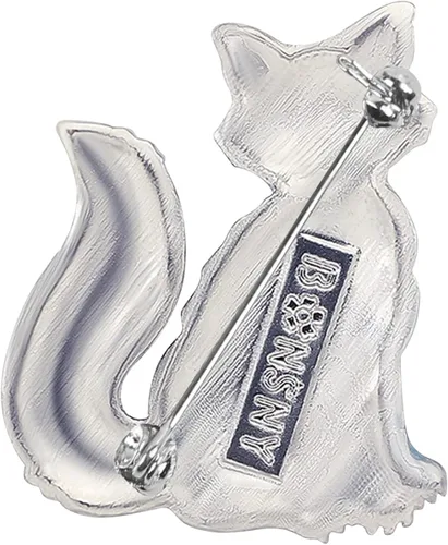 Vista 5 de DOWAY Broche de zorro esmaltado floral para mujer, encantos de joyería de moda