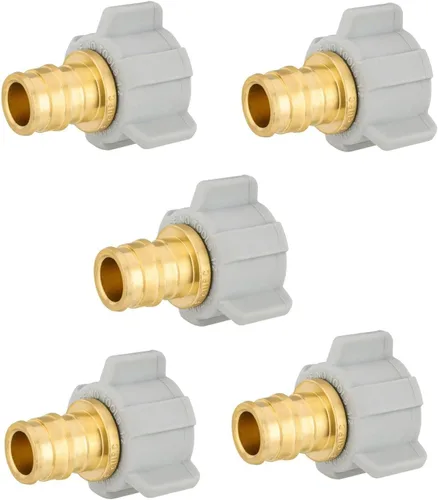 Vista 9 de 2 piezas EFIELD Pex-A Expansión 1/2" X 1/2" Hembra NPT Codo Giratorio Colocaciones de latón de flujo completo, ASTM F1960