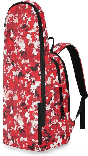 Vista 2 de Sporting Goods Tennis Bag Large Sturdy Red Camouflage Camouflage Sport Pickleball Badminton Bag for Teen Boys Girls Men Women para raqueta de tennis