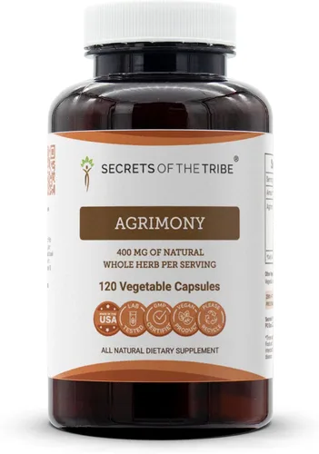 Vista 6 de Secrets of the Tribe Agrimony 60 Cápsulas, 800 mg, Agrimonia (Agrimonia Eupatoria) Hierba Seca (60 Cápsulas)