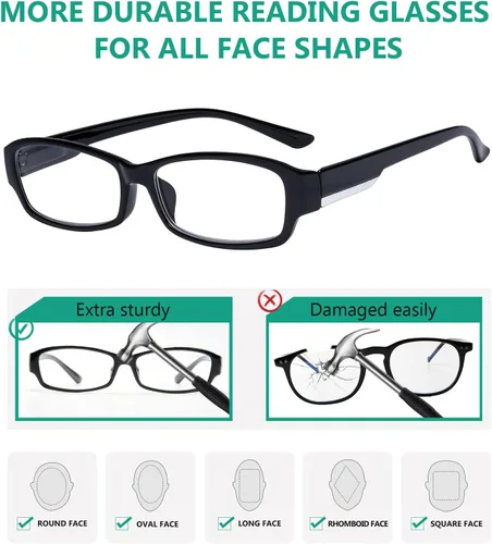 Vista 4 de Eyekepper Gafas de lectura - Lentes de lectura con estilo para mujer +0.50