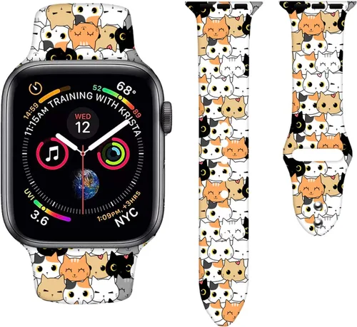 Vista 16 de Sport Silicone Band for Apple Watch Bands 38mm-49mm Women Men autismo