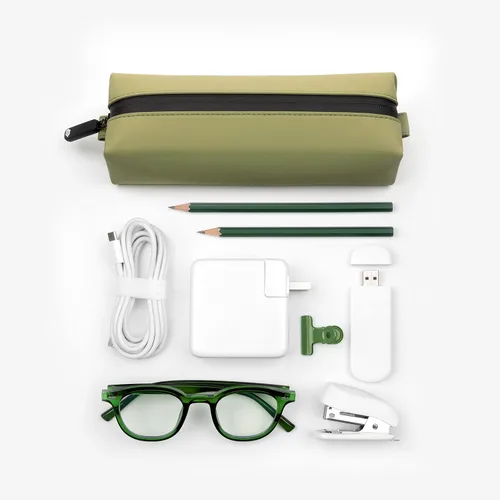 Vista 4 de Comfyable Pequeño neceser delgado mini cepillo de dientes, bolso del kit de Dopp, PU