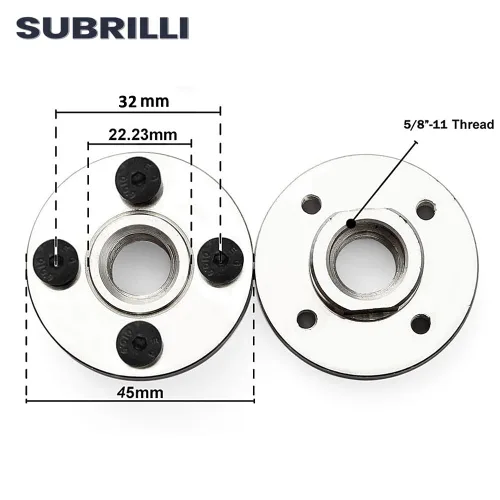 Vista 3 de Brida adaptador de corte empotrado 5/8"-11 roscas para sierra de cuchillas de diamante 2 piezas