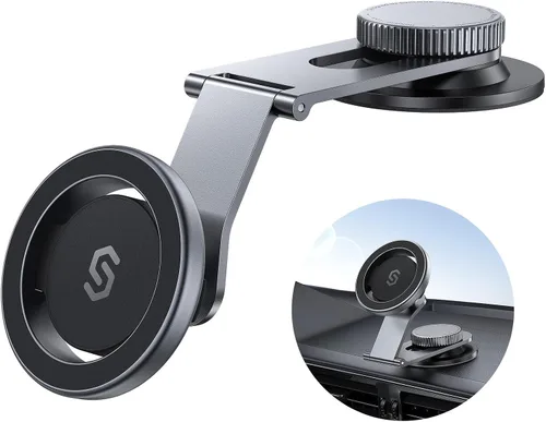 Vista 10 de SYNCWIRE MagSafe - Soporte de coche para salpicadero, brazo de aluminio Soporte magnético de alta calidad para Tesla y coches, imán fuerte