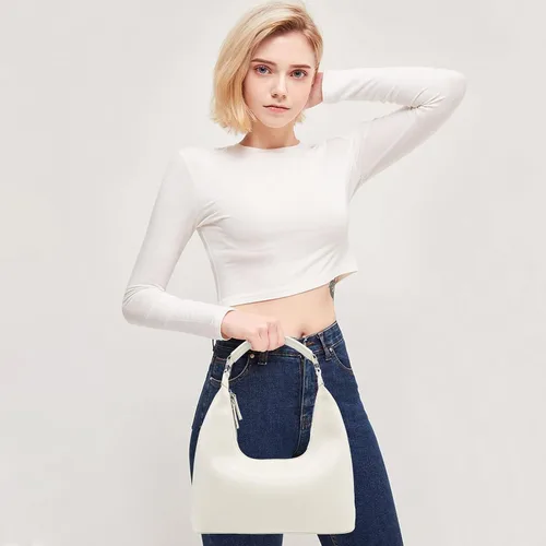 Vista 2 de PS PETITE SIMONE Bolsas pequeñas estilo hobo para mujer, mini monedero de moda, bolso de hombro pequeño para mujer, Lexie