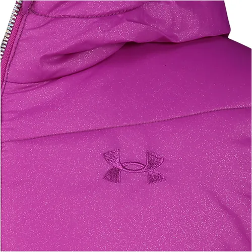 Vista 3 de Under Armour Girls' Quilted Puffer Jacket, Front Pockets & Hooded Back, Mid-Weight & Water Repellent