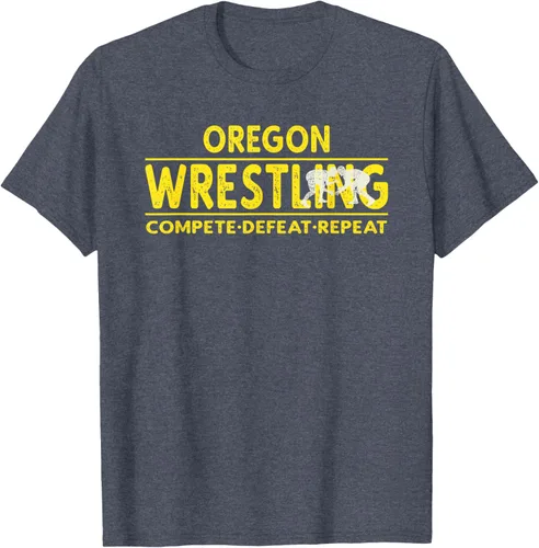 Vista 82 de Oregon Wrestling - Camiseta para competir, derrota, repetir