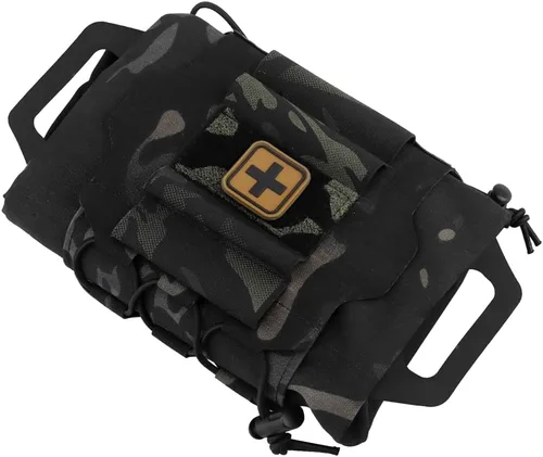 Vista 7 de Molle táctico bolsa de primeros auxilios sistema de dos piezas Micro Med kit senderismo bolsa de caza