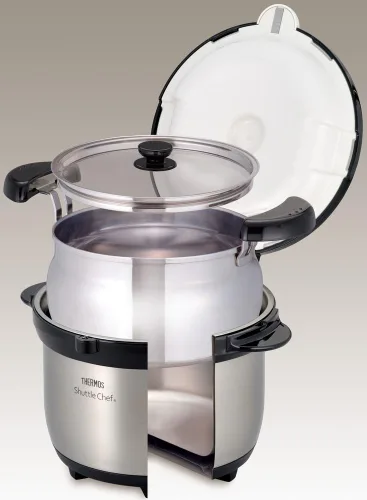 Vista 2 de Thermos KBG-3000 CS - Cocina aislada al vacío, Shuttle Chef, 7.1 gal (3.0 L) (3 a 5 personas) de acero inoxidable transparente