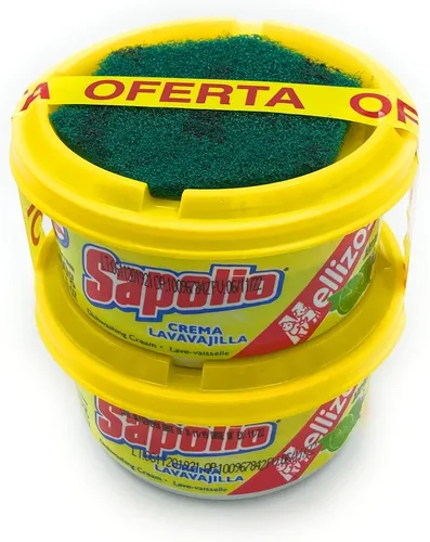 Vista 2 de Sapolio Jabón en crema para lavar platos, paquete de 2 unidades, 12.70 oz cada limón