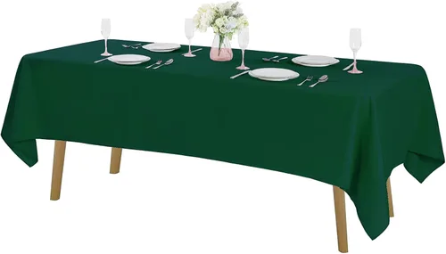 Vista 93 de Mantel rectangular de tela de poliéster lavable de 60 x 120 pulgadas, para decoración de bodas, fiestas, comedores, banquetes