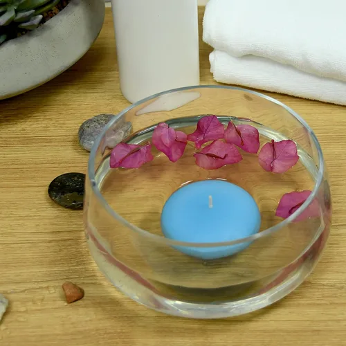 Vista 3 de Zest Candle Velas flotantes azul claro de 3 pulgadas