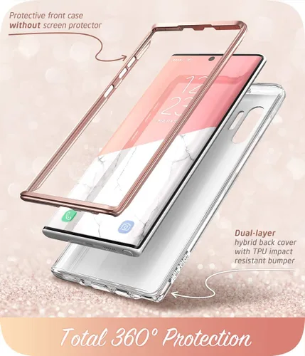 Vista 3 de i-Blason Cosmo Series - Funda diseñada para Galaxy Note 10 (versión 2019), diseño de mármol protector sin protector de pantalla integrado (mármol)