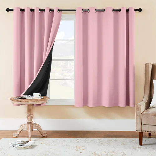 Vista 42 de Rutterllow - Cortinas 100% opacas, paneles de cortina con ojales, aislamiento térmico y bloqueo de luz para habitación y sala de estar