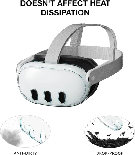 Vista 4 de APEXINNO VR Shell Cover Skin for Meta Quest 3 Headset Accessories, VR Shell Case Headset Protector for Oculus Quest 3 VR Headsets, ABS