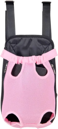 Vista 8 de Mochila ajustable para mascotas, transportador para perros, cachorros y gatos para viajes, senderismo y automóvil, transportador frontal y mochila