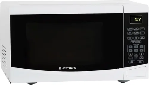 Vista 9 de Horno microondas West Bend WBMW92B de 900 vatios, compacto con 6 configuraciones pre-cocción, descongelamiento rápido, panel de control electrónico
