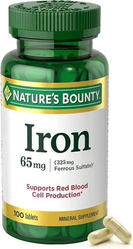 Vista 8 de Nature's Bounty Hierro 65 mg comprimidos 100 comprimidos, 100 cada uno, paquete de 3