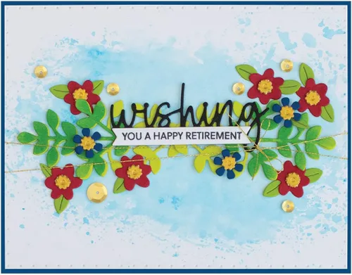Vista 6 de Spellbinders SDS-185 Snowflake Wishes - Juego de sellos y troqueles transparentes de la colección Bibi's Snowflakes de Bibi Cameron