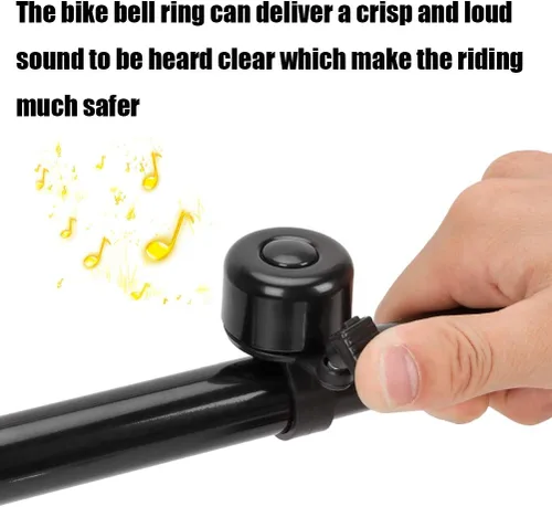 Vista 3 de Campanas de bicicleta de aleación de aluminio, 4 paquetes de campanas de bicicleta mejoradas para niños y adultos, sonido fuerte, largo y nítido