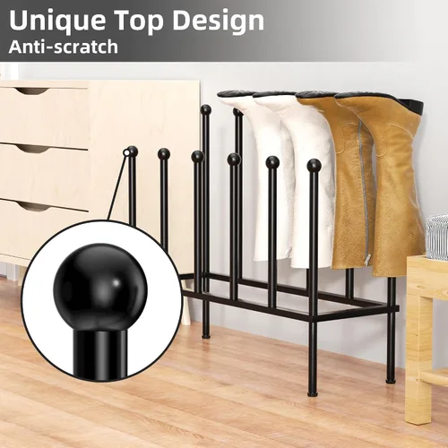 Vista 3 de pickpiff Zapateros independientes - Zapatero de botas de metal negro, organizador de zapatos para dormitorio, armario, entrada, dormitorio, patio al