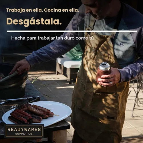 Vista 5 de Readywares - Delantal de lona encerada