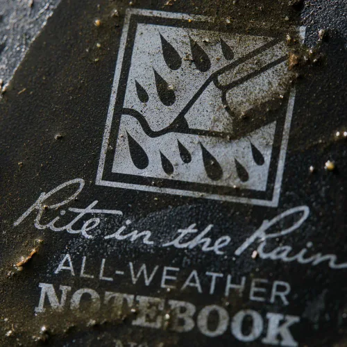 Vista 10 de Rite in the Rain Cuaderno de espiral superior resistente a la intemperie, 4 x 6 pulgadas, cubierta negra, patrón universal, paquete de 6