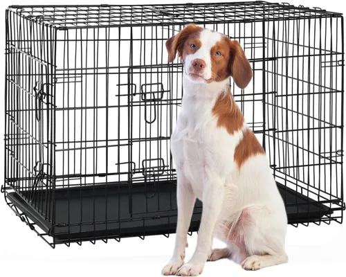 Vista 15 de Jaula para perros pequeños de 24 pulgadas, jaulas resistentes para perros pequeños, jaula plegable de alambre de metal con bandejas extraíbles
