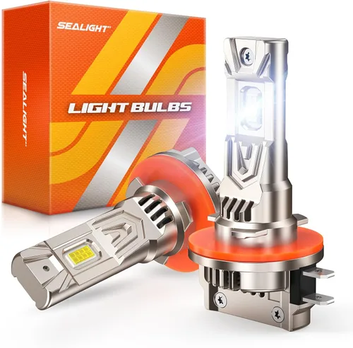 Vista 15 de SEALIGHT Bombilla antiniebla LED H11 H16, tamaño mini real 1:1, 6500 K, blanco frío, 6000 lúmenes, luces antiniebla LED H8/H16 para automóviles