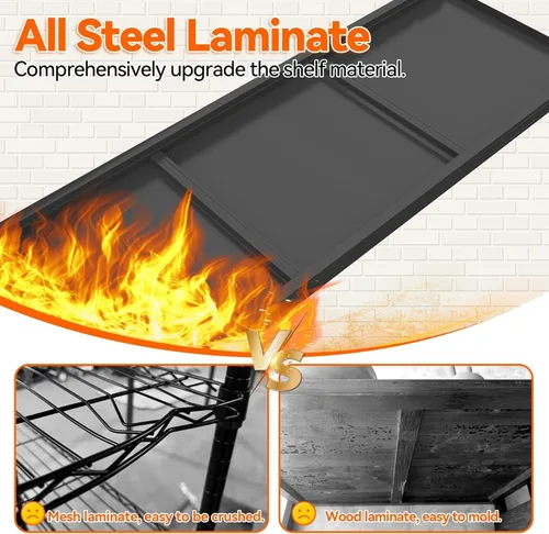 Vista 3 de Estantería industrial con almacenamiento ajustable, de acero resistente, para herramientas y equipos pesados, capacidad de 2000 lb