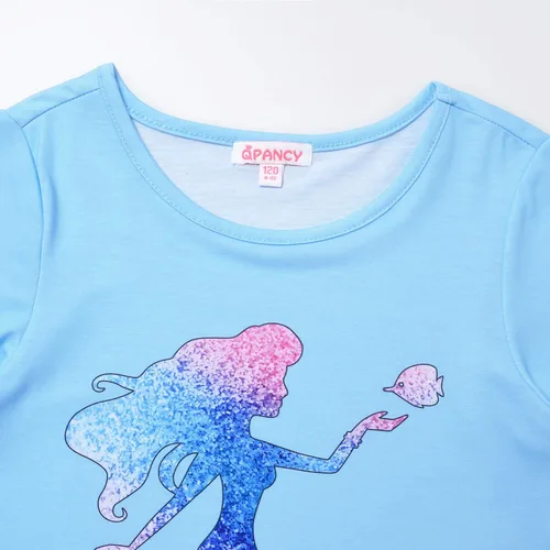 Vista 31 de QPANCY Conjunto de pijamas a juego para niñas y muñecas, pijamas de manga larga para otoño e invierno