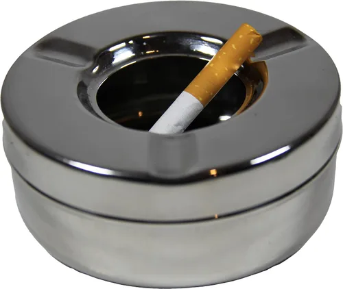 Vista 4 de Cenicero de 4 estribos para hombres y mujeres, duradero, hecho a mano para cigarrillos, pequeña bandeja de acero para cenizas de cigarros