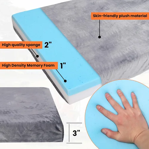 Vista 3 de Memory Foam Sleeping Pad Camping Mattress,3 Inch Thick Portable Floor Mat for Adult Waterproof Sleeping Mat Roll Up Floor Mattress Foldable