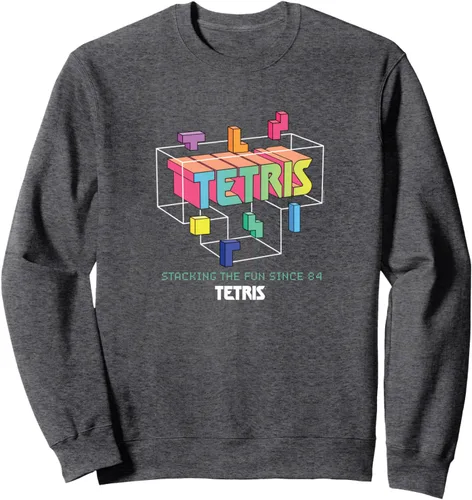 Vista 4 de Tetris Stacking the Fun Since '84 Sudadera, Negro