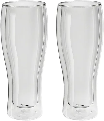 Vista 2 de Zwilling 39500-214 - Juego de 2 vasos de vidrio de doble pared, 14.1 fl oz (13.9 fl oz), resistente al calor, construcción de doble pared, vasos