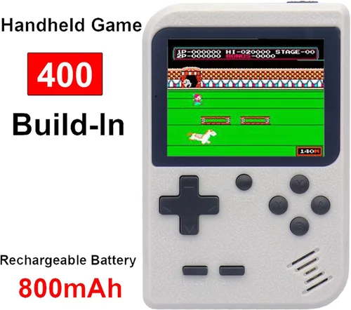 Vista 2 de Come-buy Consola de juegos retro consola de juegos de mano con 400 juegos clásicos FC de 28 pulgadas soporte de pantalla a color para salida de TV