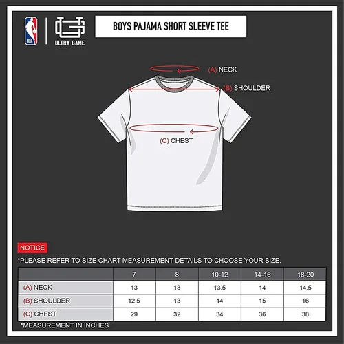 Vista 5 de Ultra Game NBA - Pijama de 2 piezas para niños, conjunto de pantalón y camisa