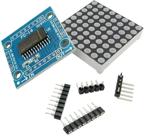Vista 2 de HiLetgo 3 unids MAX7219 8x8 matriz de puntos LED módulo de pantalla 5V MCU control MAX7219 8 * 8 LED matriz de puntos kit de bricolaje