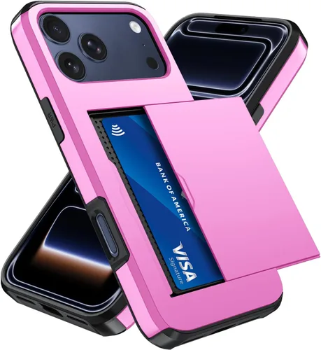 Vista 32 de Qinmay Funda compatible con iPhone 7 Plus/8 Plus con tarjetero, doble capa a prueba de golpes, funda protectora resistente con ranura oculta Negro