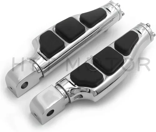 Vista 6 de MT216-048B+PA005X2 - Chrome Flat Wing Footpegs Foot Rest Compatible with Front 1999-2016 YZF-R6 R6S 600R